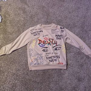 Cool y2k graphic crewneck size M